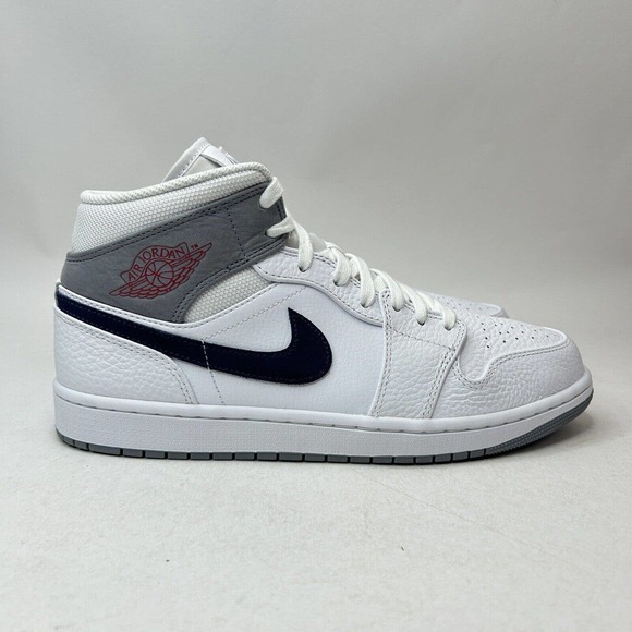 Nike Shoes Air Jordan 1 Retro Mid “Paris/White Navy” 2023 - Picture 4 of 8